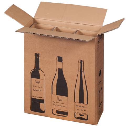 Scatole per bottiglie Wine Pack conf. 10 pz Bong tre bottiglie 222103110